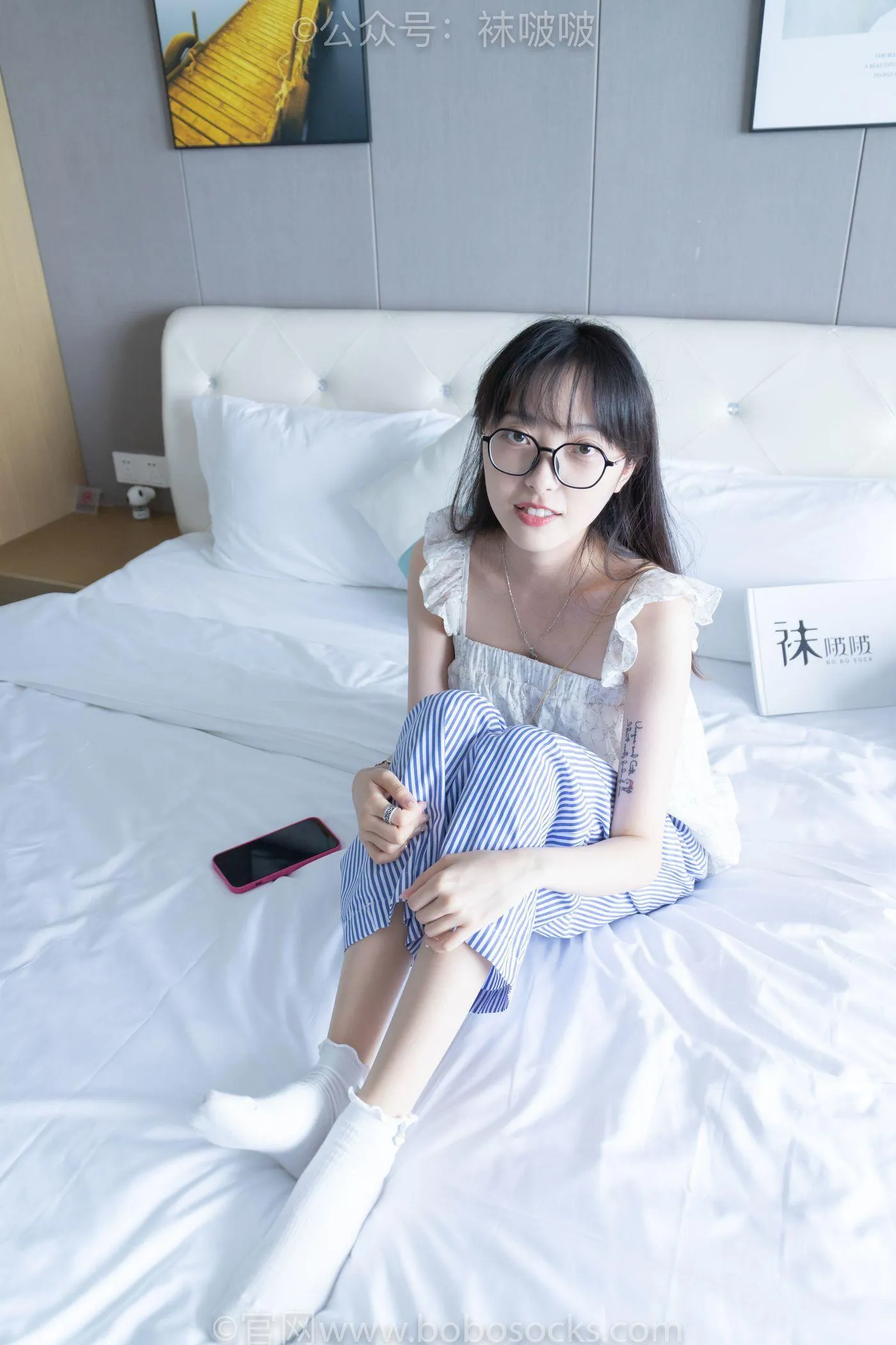 [BoBoSocks袜啵啵]NO.027 稚予- vans、白色棉袜、肉丝 [136P]插图9